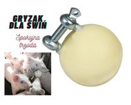 Gryzak dla świń w formie piłki, 7,5 cm ogranicza agresję