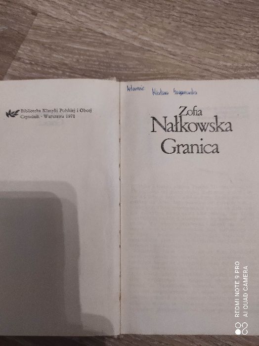Granica Zofia Nałkowska 1971r.