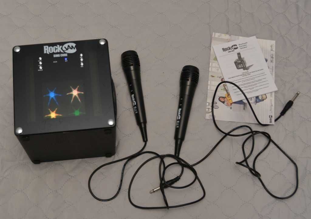 Odtwarzacz do karaoke, mikrofony, bluetooth, mp3