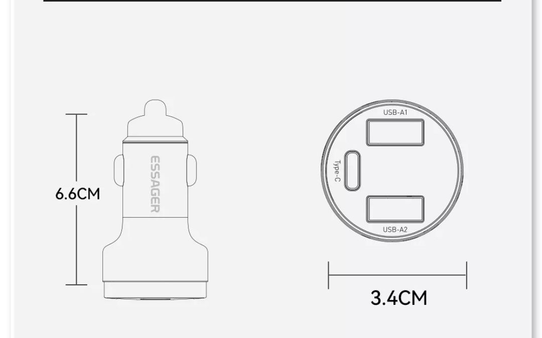 Зарядное 80w в прикуриватель авто. Быстрая зарядка type-c usb PD