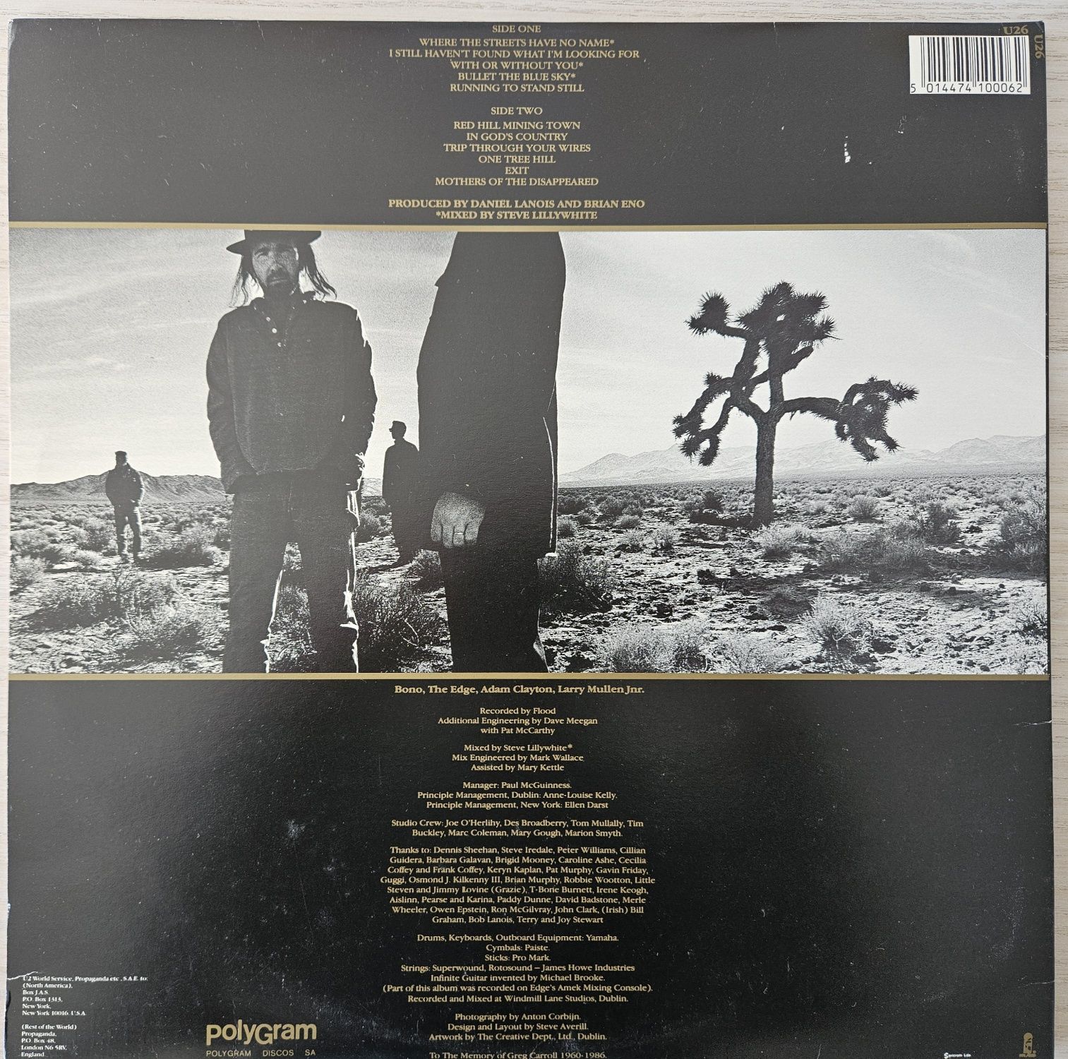 Disco U2 - Joshua Tree vinil LP