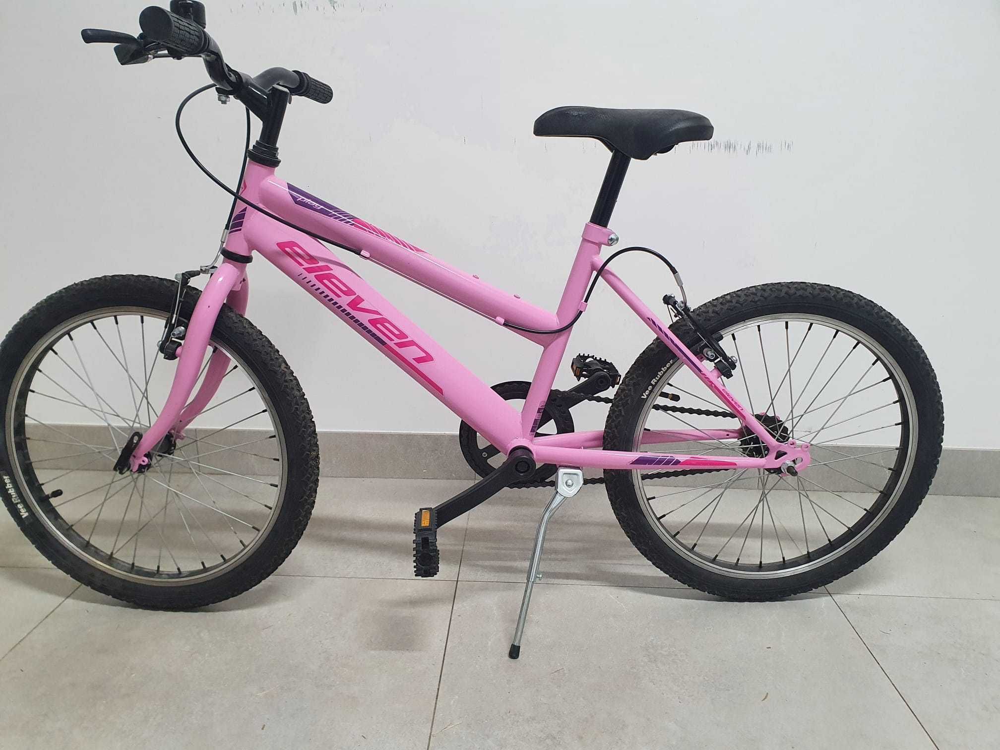 Bicicleta rosa criança marca eleven