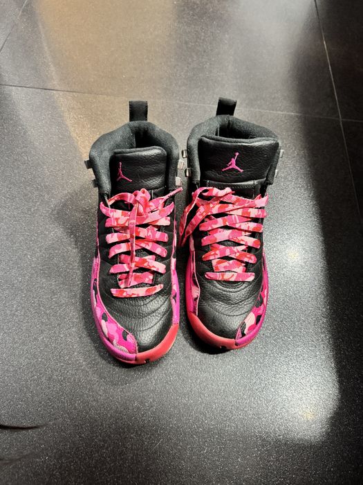 Jordan 12 Custom “Pink Camo” (BAPE-style) — б/у 1 раз, как new
