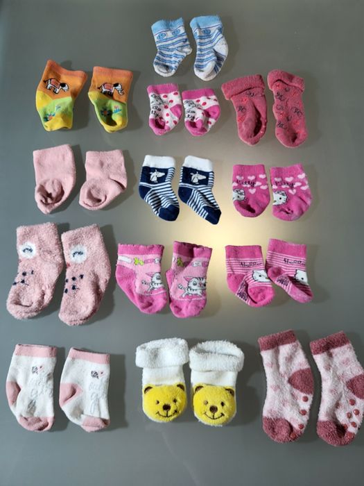 Skarpetki Niemowlęce 13 Par Antypoślizgowe 0-9 mc