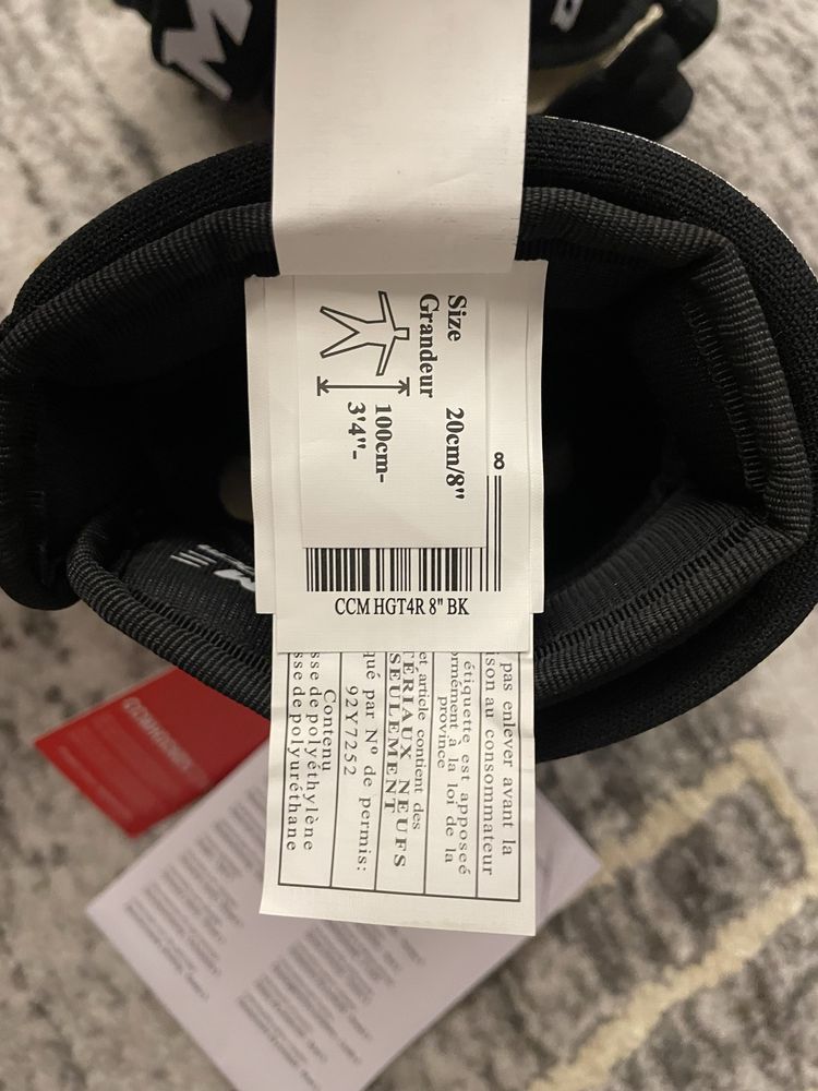 Nowe rękawice hokejowe ccm 20cm /8"
