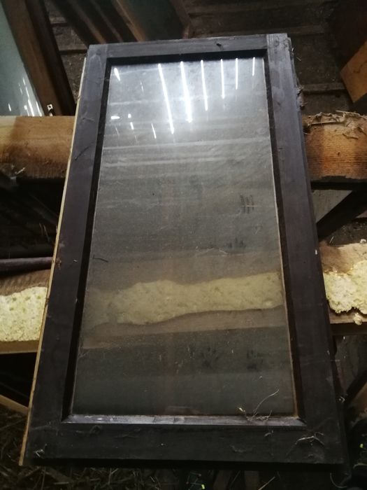 Kompletne okna i drzwi DREWNIANE z demontażu szklarnia