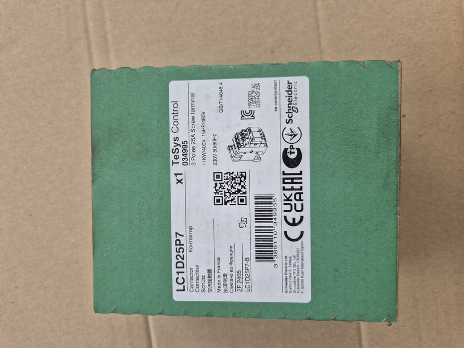 LC1D25P7 Stycznik mocy TeSys D 25A 3P