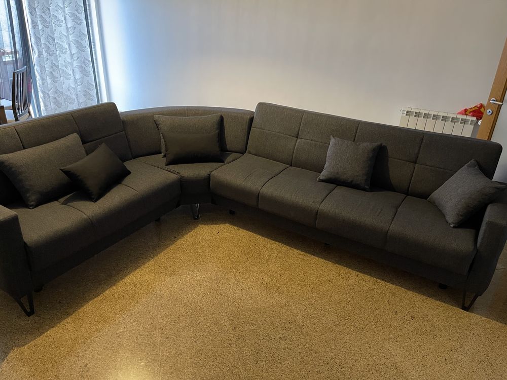 sofá de canto conforama com menos de 2 anos de uso