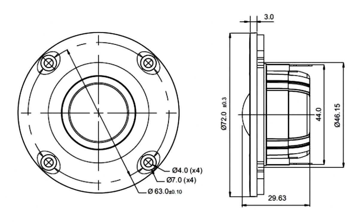Głośniki SB Acoustics SB26STCN-C000-4 Car Audio 4ohm Tweeter 92dB!