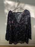 Bluzka C&A Yessica oversize granatowa w kwiaty L koszula