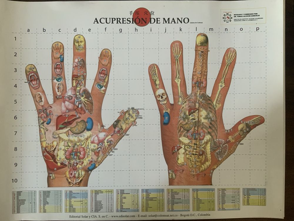 5 x Poster cartazes acunpressão massagem iridiologia reflexologia kundalini chackras etc