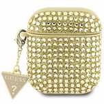Guess GUA2HDGTPD AirPods 1/2 cover złoty/gold Rhinestone Triangle
