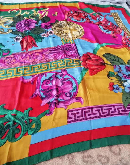 Chusta apaszka w kwiaty vintage