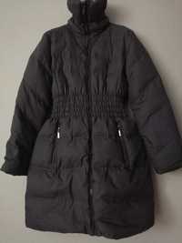 Kurtka damska 42 XL płaszcz pikowany ciepły khaki ze stójką