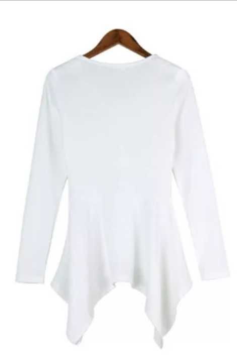 Blusa Camisa Branca Manga Comprida