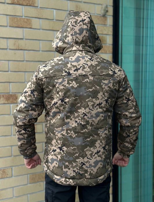 Зимова піксель софтшелл. Зимова куртка 46-64