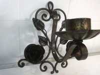 Candelabro de parede Vintage com motivos naturalistas