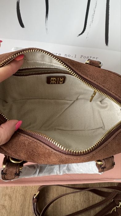 Torebka Miu Miu – brązowa zamszowa, nowa