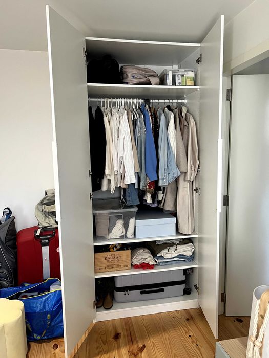 Guarda-roupa PAX / FORSAND branco (100×60×236 cm) – montado