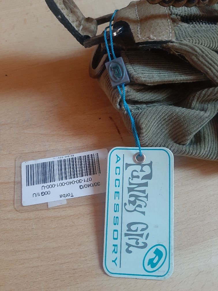 Torebka- bagietka,Y2K, real vintage,nowa, metka,Reporter, klamry,paski