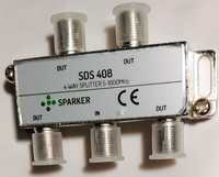 #Rozgałęźnik RTV 4-drożny Sparker SDS-408