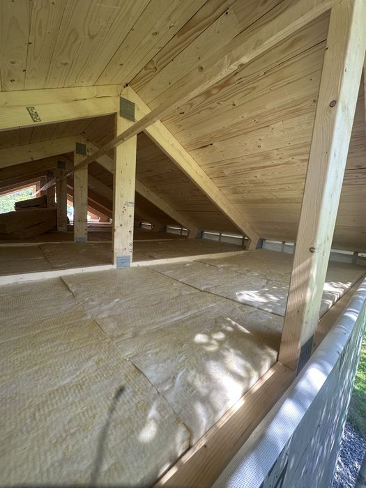 Panel dachowy Skandynawski, Deskowanie, Dach, Deski z piórowpustem