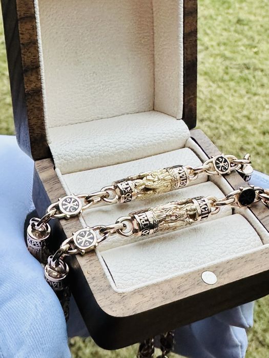 Золото ексклюзивний золотий ланцюг Святий Микола вага 109 г