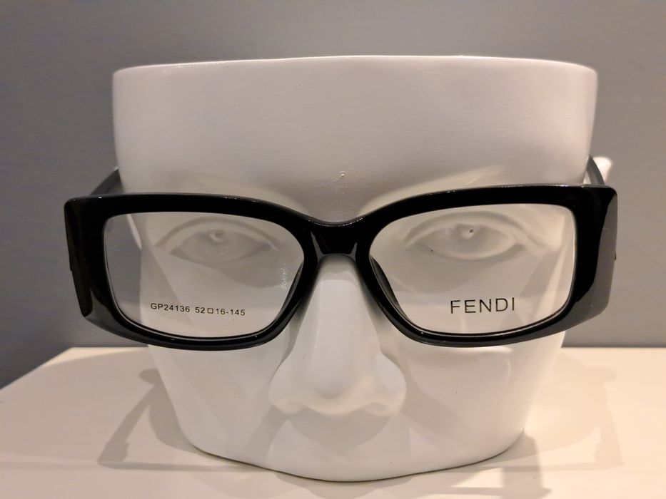 FENDI nowe damskie czarne oprawki korekcyjne okulary zerówki