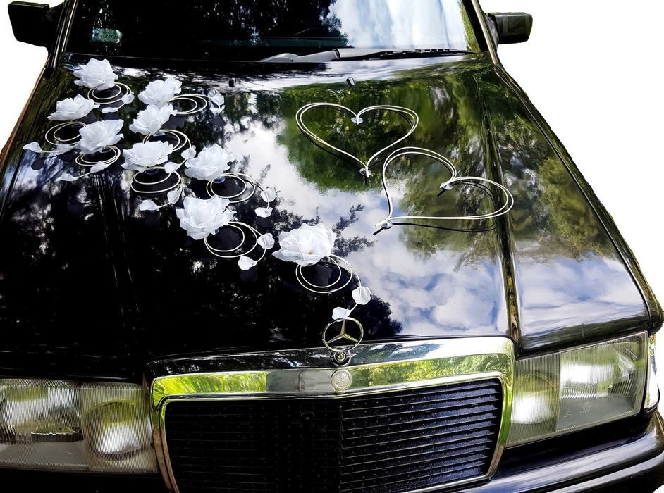 DEKORACJA Samochodu ślubnego Ozdoby na auto Serca
