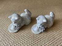 Par de gatos lindíssimos em porcelana,Vintage