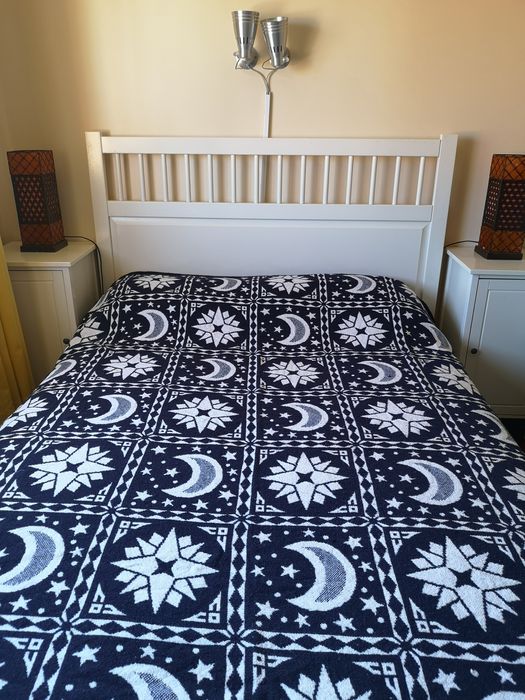 Colcha de cama de casal reversível