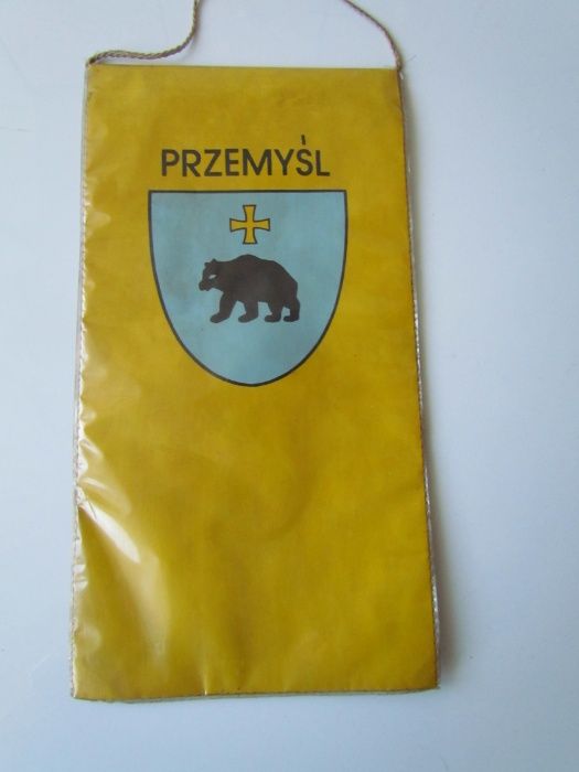 Proporczyk Przemyśl Herb Orzeł bez korony Polska flaga duży
