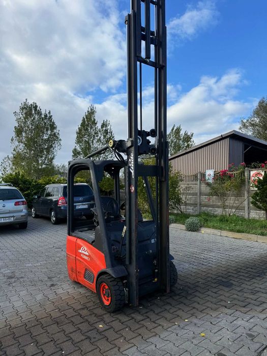 wózek widłowy elektryczny LINDE E12 TRIPLEX 4.6m przesuw 2007' 3650mtg