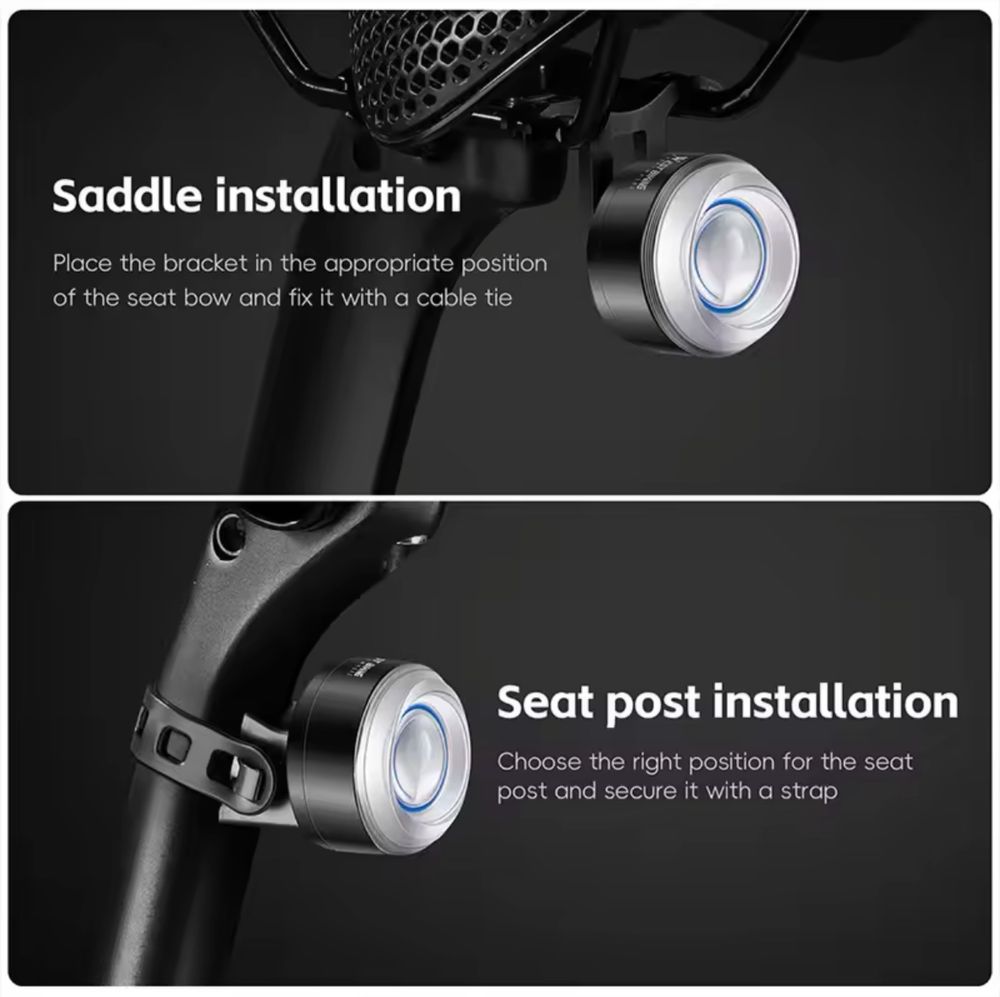 Światło rowerowe COB lamp !!! Start/Stop/Brake Sensor !!! Polecam
