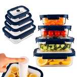 4x próżniowe pojemniki szklane na żywność lunch box