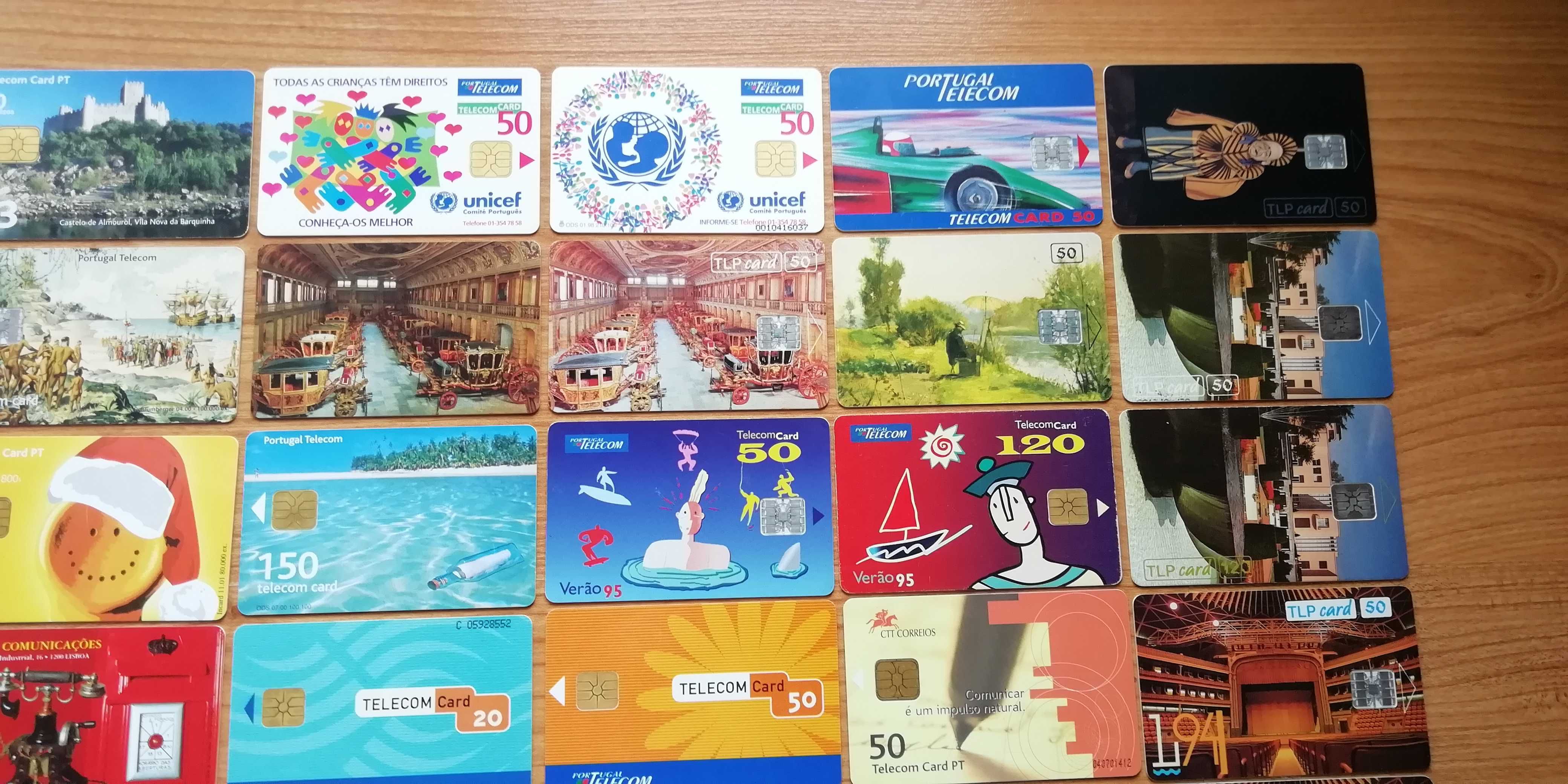 Lote de 56 cartões telefónicos/credifones  diferentes de Portugal