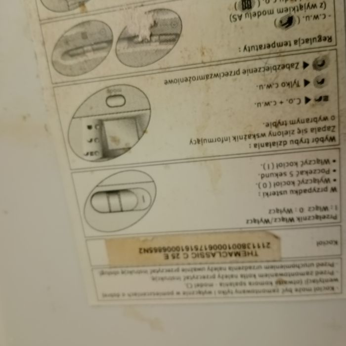 Piec gazowy z otwartą komorą spalania.