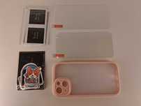 Y131 Zestaw Ochronny Tocol do iPhone 15 Szkło Etui Różowe Nowy