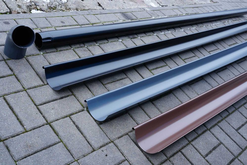 Rynna stalowa, rynny stalowe, metal metalowe ocynk powlekane PVC