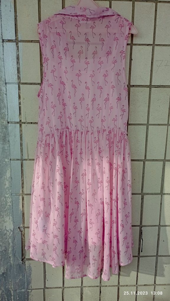 Сукня на дівчинку Рожева фламінго 146