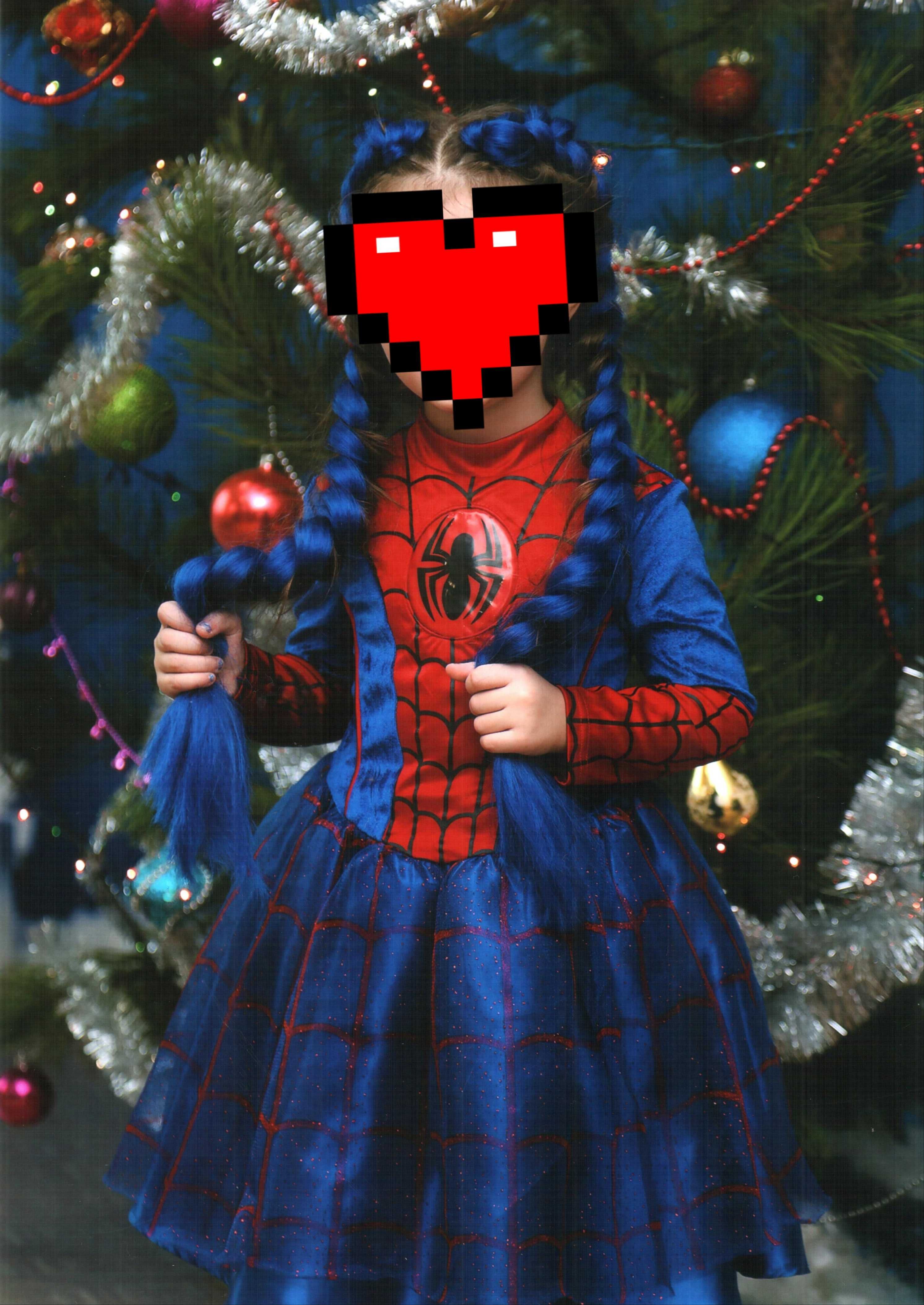 Новогоднее платье, карнавальное платье, девочка-паук