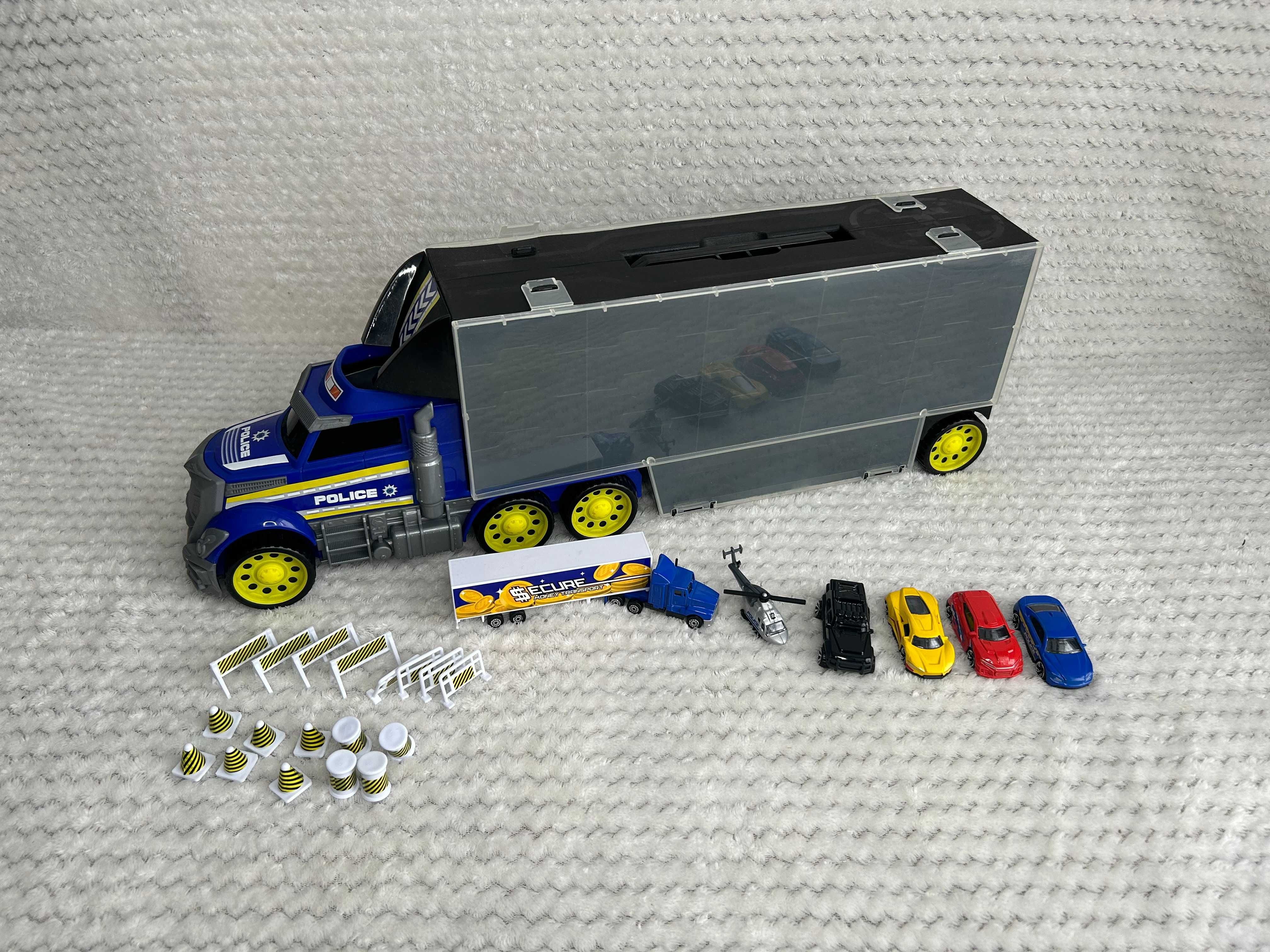 Dickie Policyjny transporter walizka z autkami 2w1