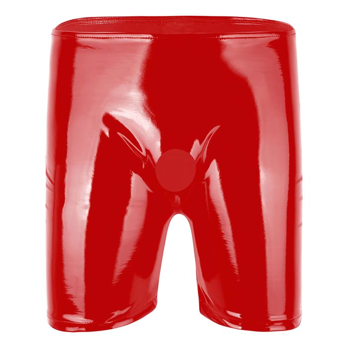 Męskie Lateksowe Bokserki Z Otworem Bermudy z Dziurką LATEX - L