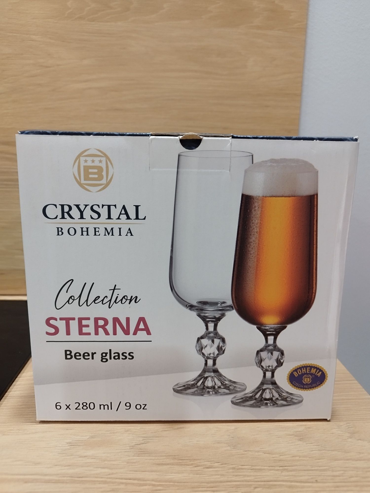 Kieliszki do piwa wina 280ml Bohemia Crystal