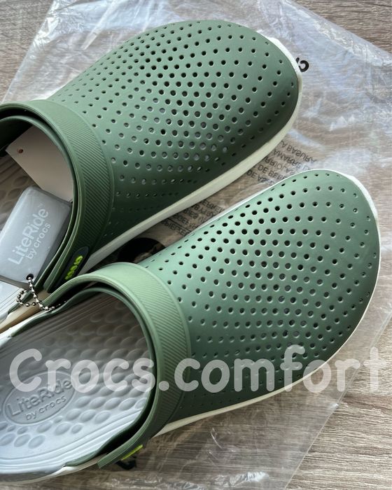 Крокси LiteRide Crocs army green хакі унісекс