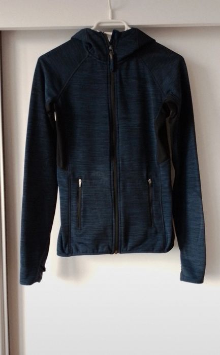 Granatowa sportowa bluza damska kaptur H&M rozm. XS