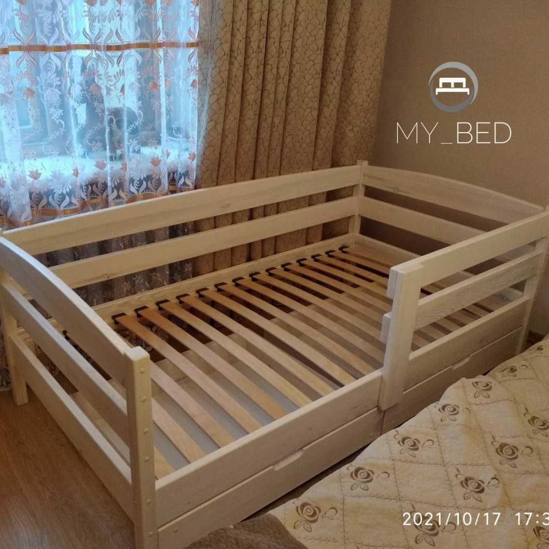 Ліжко дитяче підліткове дерев'яне Альфа плюс/кровать детская