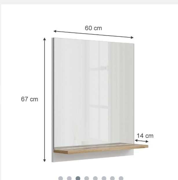 Lustro łazienkowe z półką 60 x 67 cm VICCO Marelle
