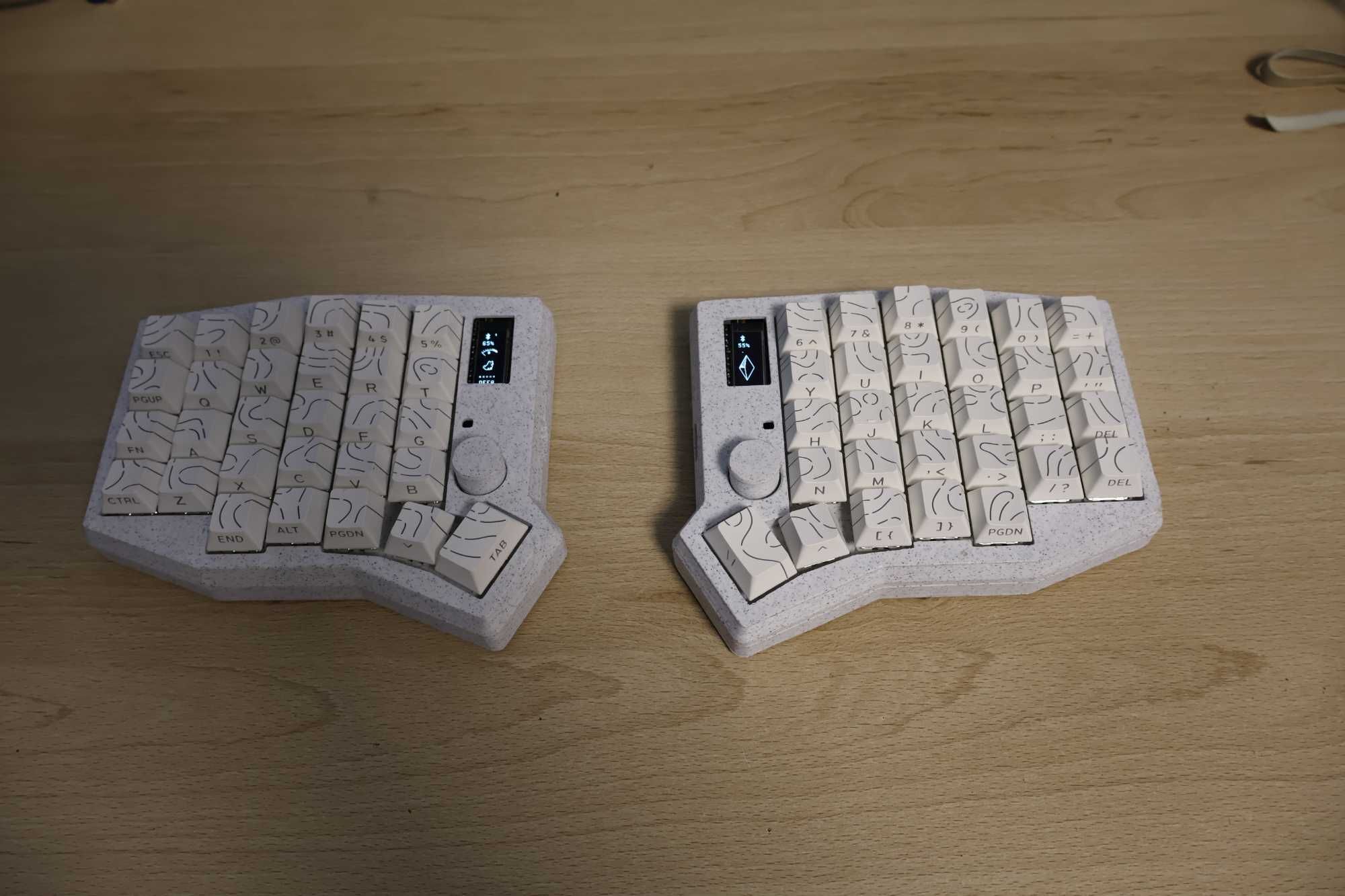 Роздільна, ортогональна спліт клавіатура Sofle RGB Wireless v2