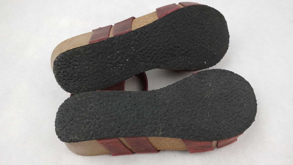 PLAKTON Sandały Na Koturnie Buty Klapki Skórzane Roz. 40